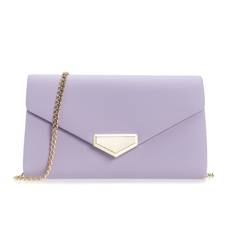 CHARMING TAILOR PU Clutch Purse for Women Evening Bag Chic Clutch Handbag for Special-occasion (Lilac) - Image 1